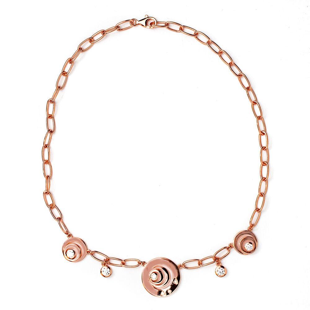 Halskæde til kvinder, pink, 23 cm