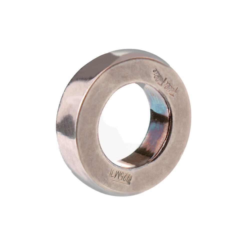 Perle/vedhæng til kvinder - grå, 1 cm, sterling sølv