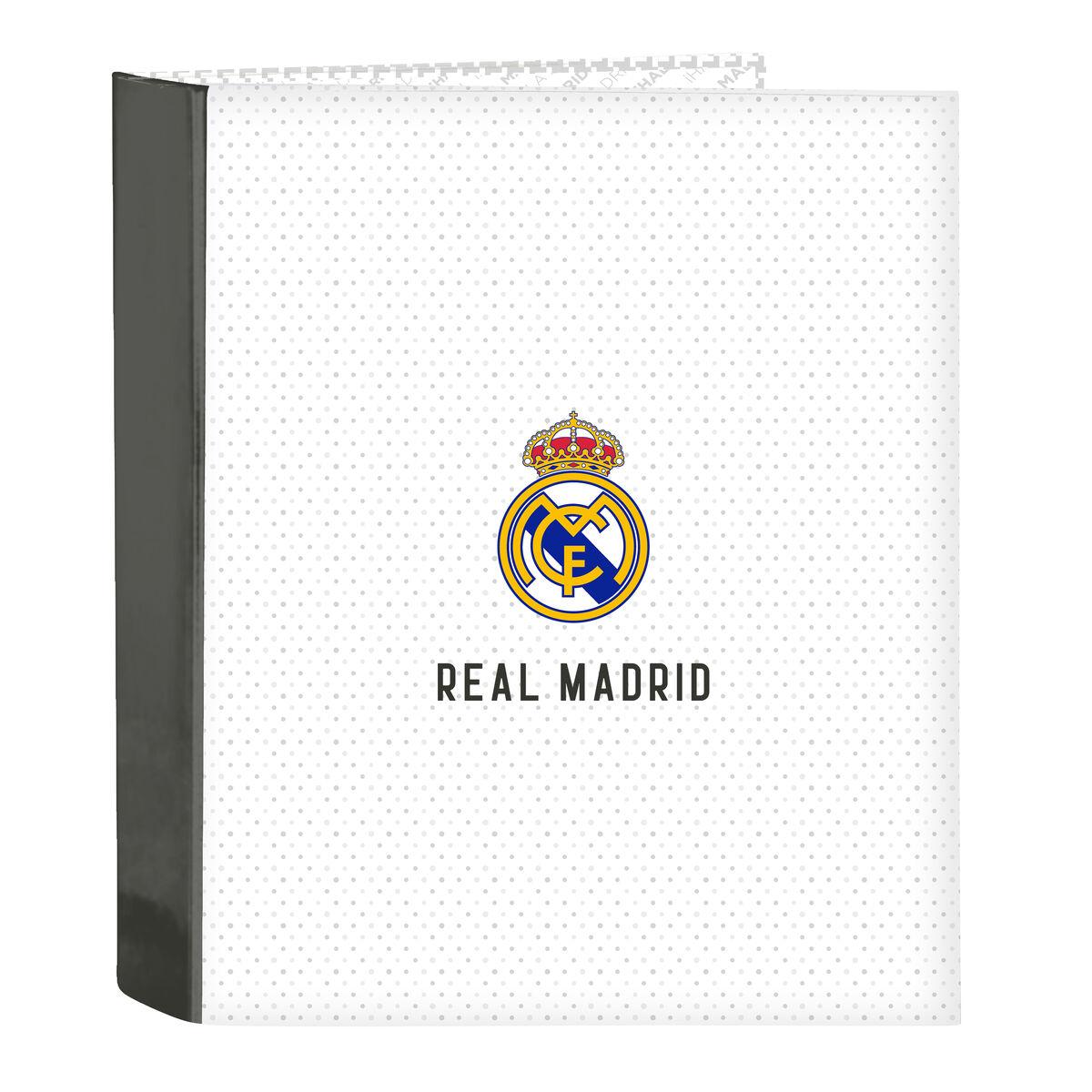 Real Madrid C.F. ringbind A4 - hvid/grå 27 × 33 × 6 cm