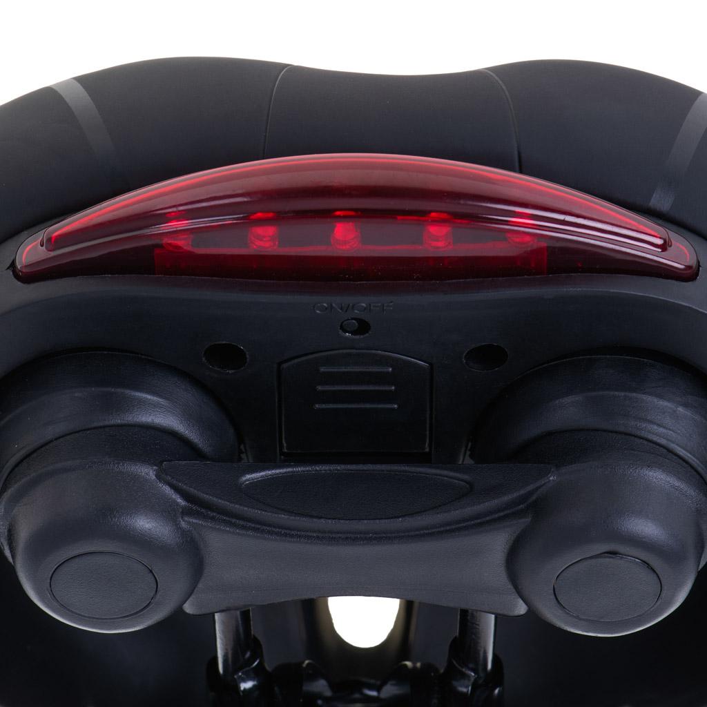 L-BRNO cykelsadel - komfortskum, bred pasform og LED-lys