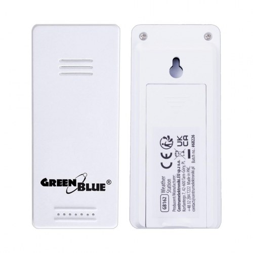 GreenBlue GB162 trådløs vejrstation – inde/ude temperatur, ur, °C/°F, rækkevidde op til 60 m