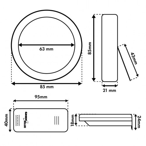 GreenBlue GB162 trådløs vejrstation – inde/ude temperatur, ur, °C/°F, rækkevidde op til 60 m