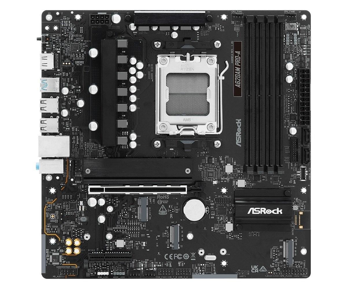 ASRock A620AM PRO-A bundkort - AM5, micro ATX, DDR5 billede