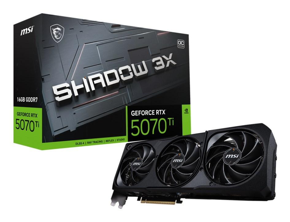 MSI GeForce RTX 5070 Ti SHADOW 3X OC - 16 GB GDDR7 grafikkort billede