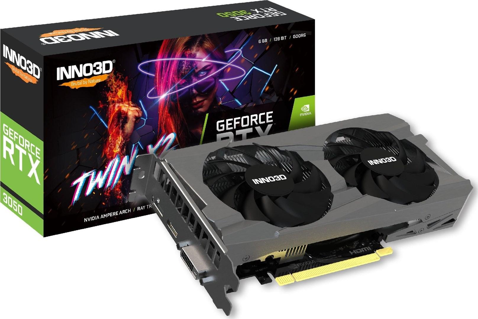 INNO3D GeForce RTX 3050 Twin X2 6 GB V2 grafikkort