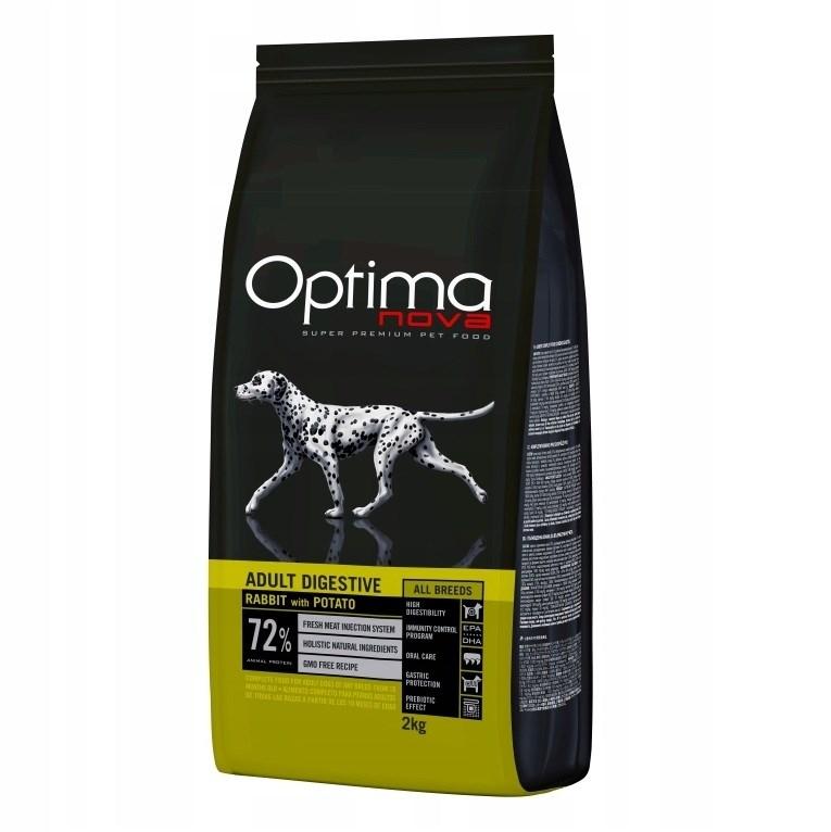 Optimanova Adult Digestive – Kanin & Kartofler tørfoder til hund – 2 kg