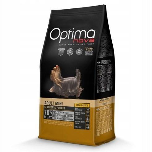 Optimanova Adult Mini kylling & kartoffel – tørfoder til hunde 2 kg