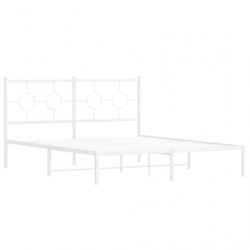 Sengeramme med sengegavl 160 x 200 cm - hvid