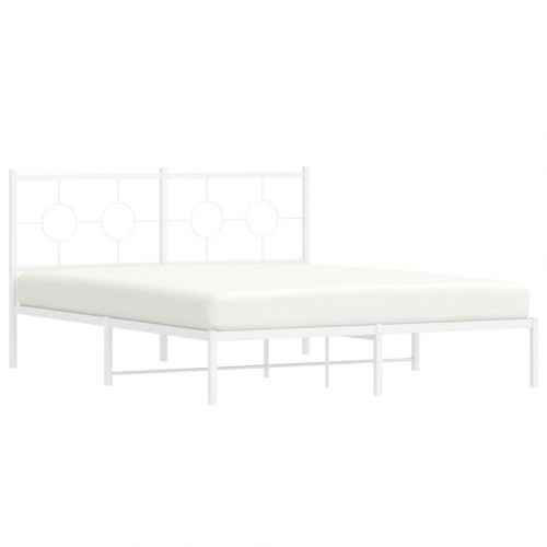 Sengeramme med sengegavl 160 x 200 cm - hvid