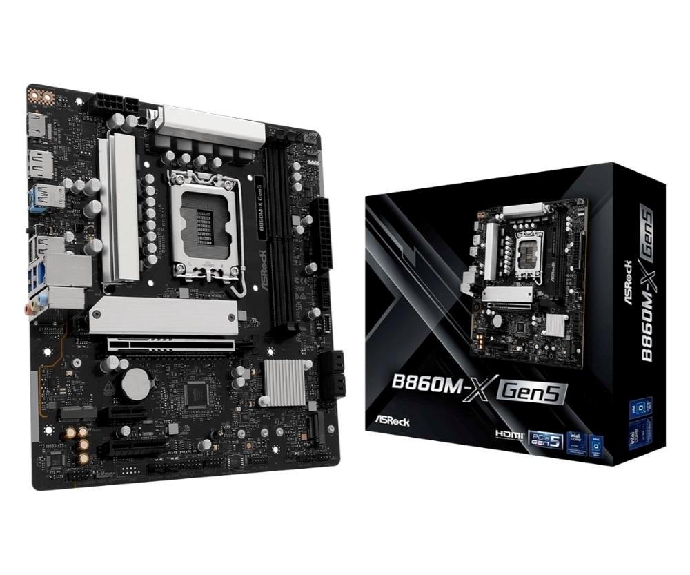 ASRock B860M-X Gen5 bundkort – micro ATX, LGA 1851, DDR5