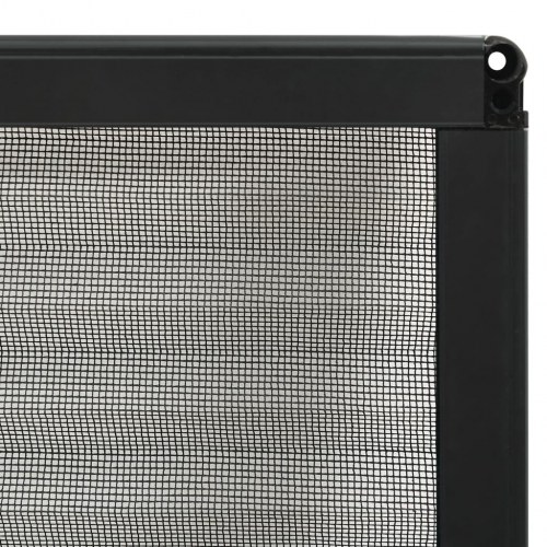 Plisseret insektnet til vinduer 120 × 120 cm - aluminium, antracit