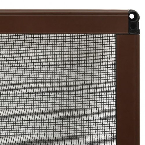Plisseret insektnet til vinduer 80 × 160 cm - aluminium, brun