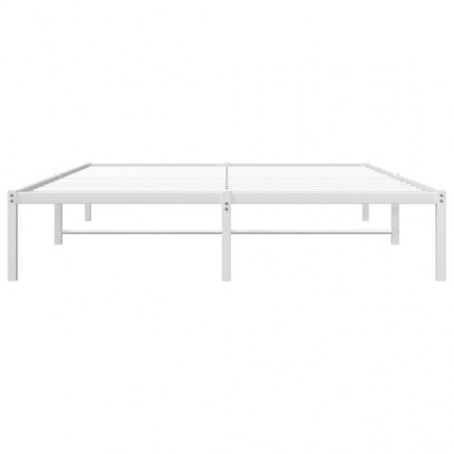 Sengeramme i metal 150 x 200 cm - hvid