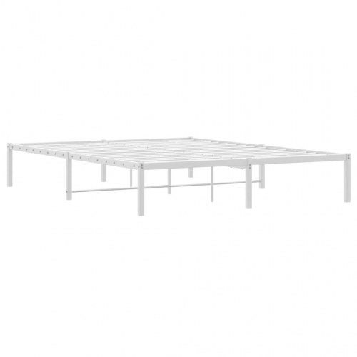 Sengeramme i metal 150 x 200 cm - hvid