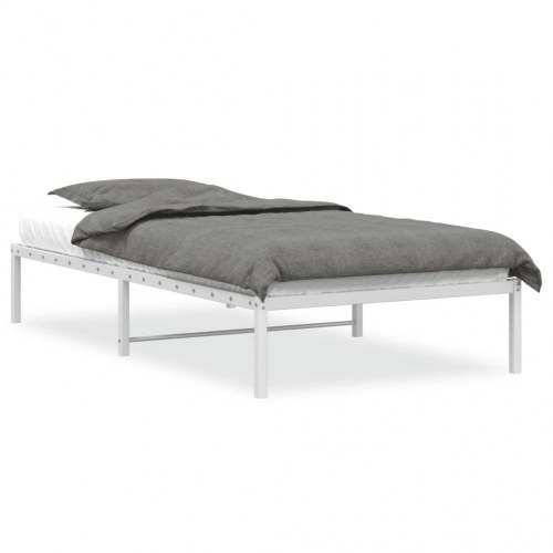 Sengeramme i stål 107 x 203 cm - hvid
