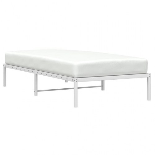 Sengeramme i stål 107 x 203 cm - hvid