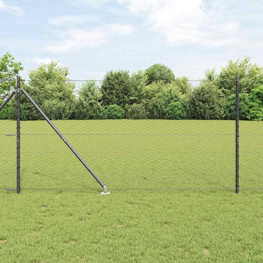 Hegnspæl Grå 100 x 1,4 m (36 mm net) Stål og PVC