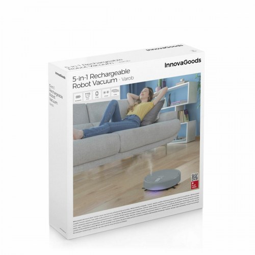 Varob 5-i-1 genopladelig robotstøvsuger, grå (OUTLET B)