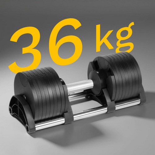 Rebel Active justerbar håndvægt 36 kg – støbejern, 2 kg trin