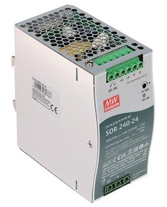 Mean Well SDR-240-24 – switch-mode strømforsyning 24 V billede