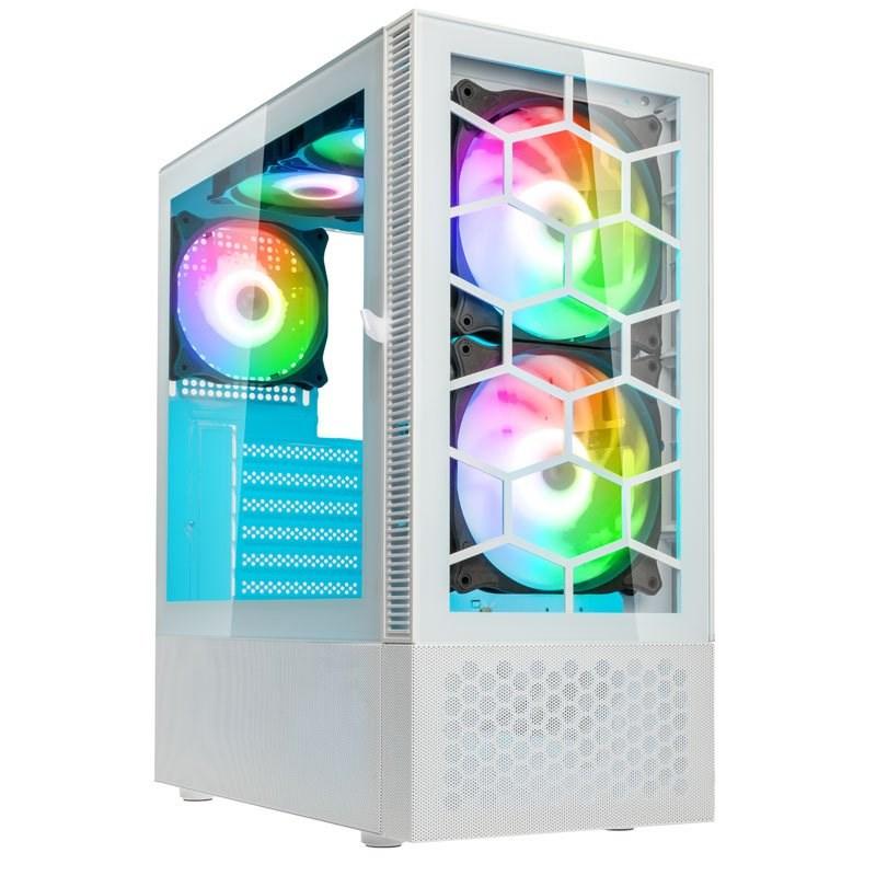 KOLINK Observatory MX Midi Tower - hvid gaming kabinet med RGB billede