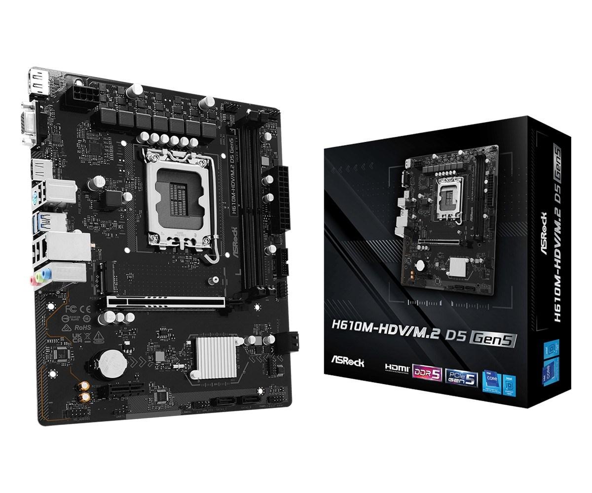 ASRock H610M-HDV/M.2 D5 Gen5 - micro ATX bundkort til Intel LGA1700 billede