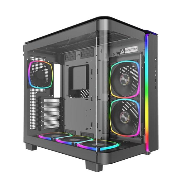 Montech KING 95 PRO midi-tower kabinet, hærdet glas, ARGB - sort