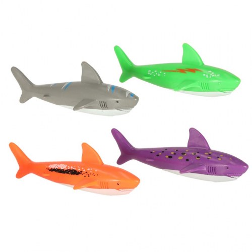 Sæt med 27 dykkelegetøj til pool – fisk, hajer og ringe