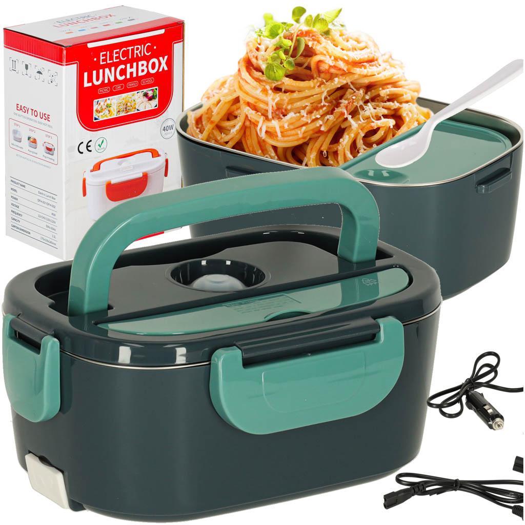 Elektrisk madkasse med varmefunktion - 1,5 l lunchboks til 220 V/12 V