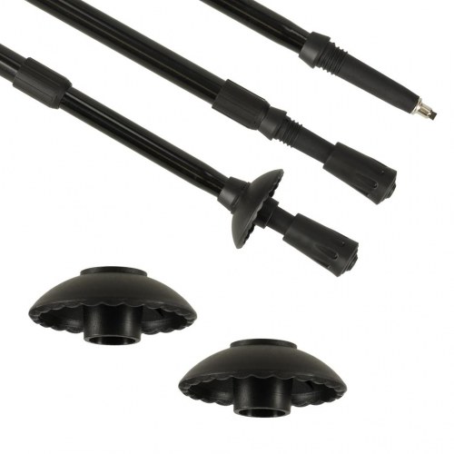 Trekkingstave til nordic walking – sammenklappelige, 2 stk., sort