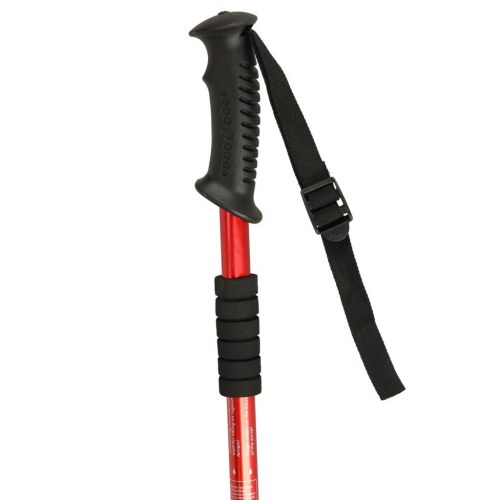 Foldbare vandrestave til nordic walking – 2 stk., rød (65–135 cm)