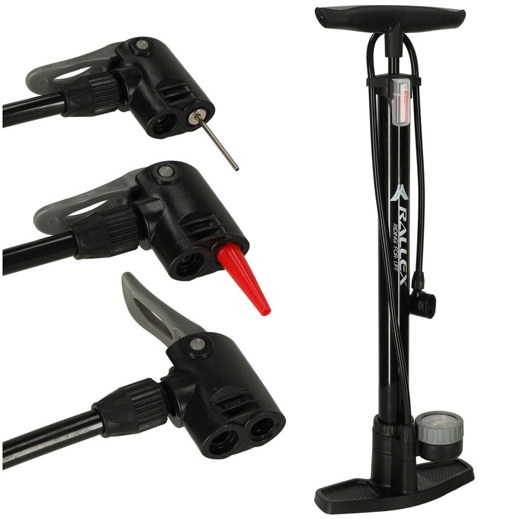 Gulvpumpe til cykel - manometer, 11 bar