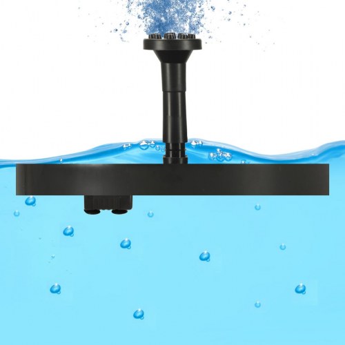 Solcelledrevet havespringvand – flydende, Ø16 cm