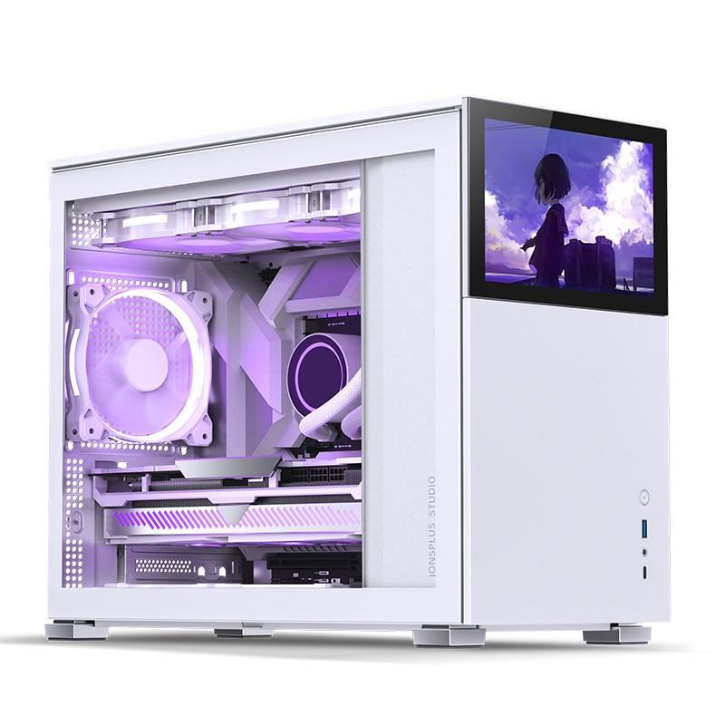 Jonsbo D31 Screen Micro-ATX kabinet med hærdet glas - hvid