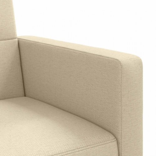 Sovesofa med 2 hynder i stof - cremefarvet