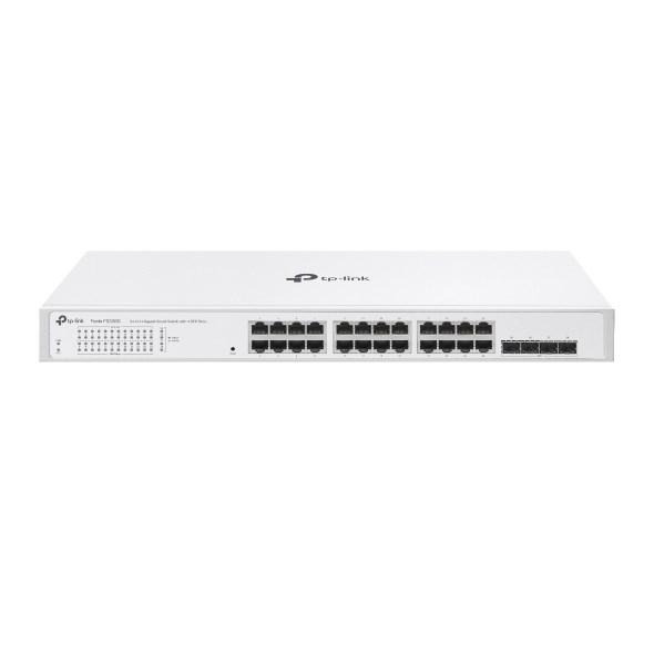 TP-Link Festa FS328G L2/L2+ Gigabit-switch (24x RJ-45, 4x SFP) – Hvid billede