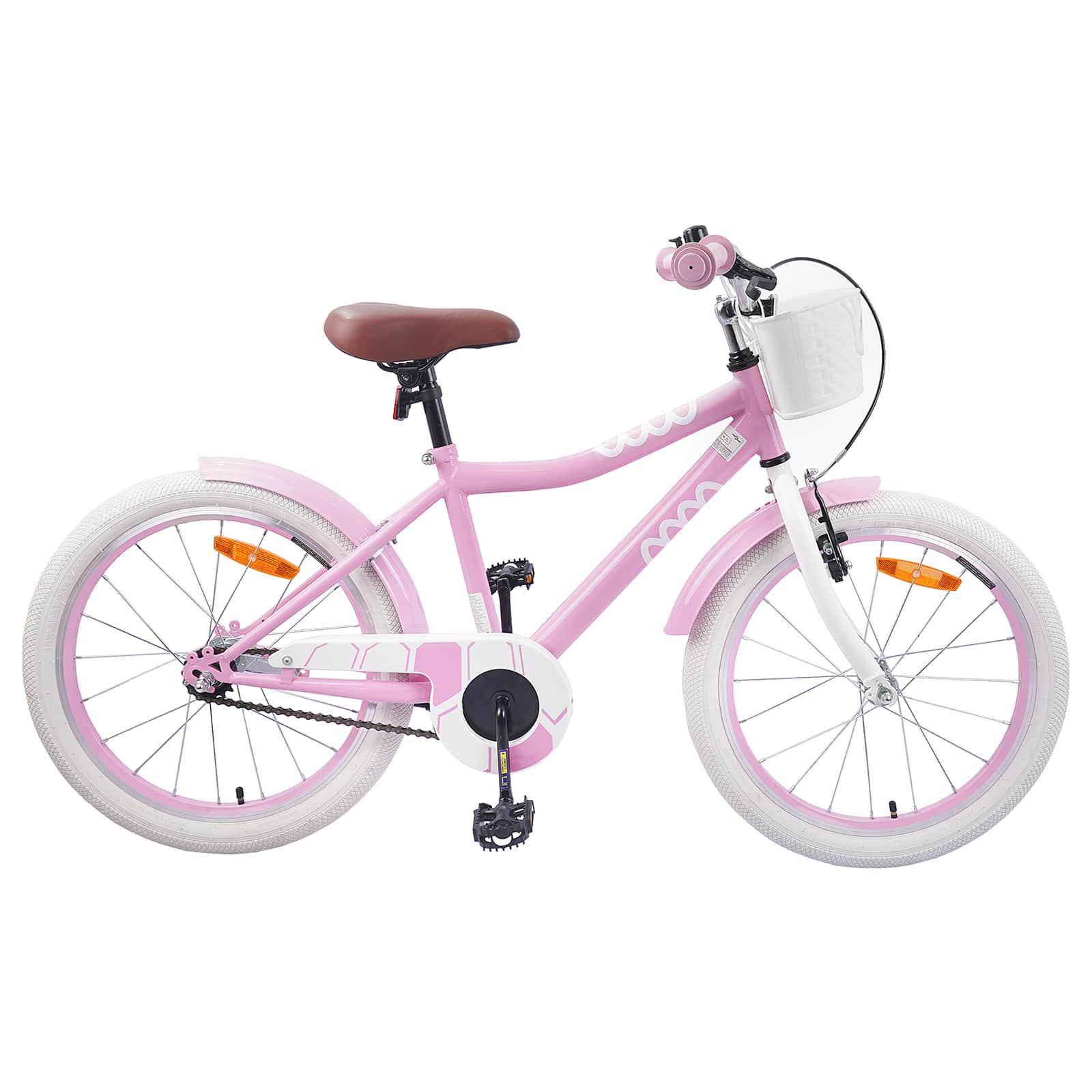 Børnecykel 18 tommer til 5-7 år gammel Lys pink