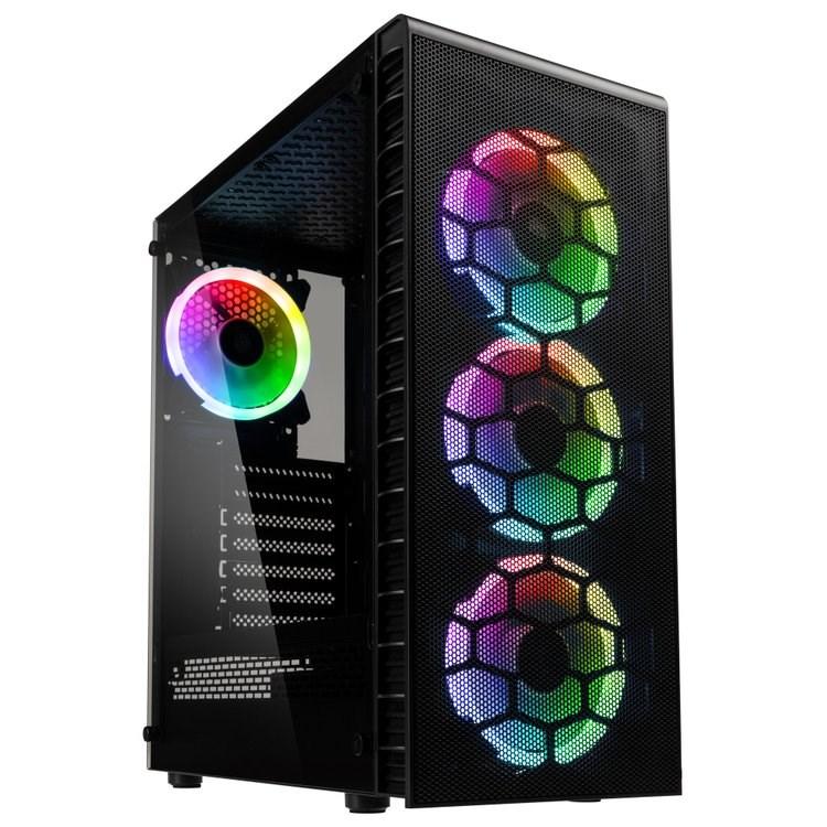 KOLINK Observatory Lite Mesh RGB Mid Tower - sort PC kabinet billede