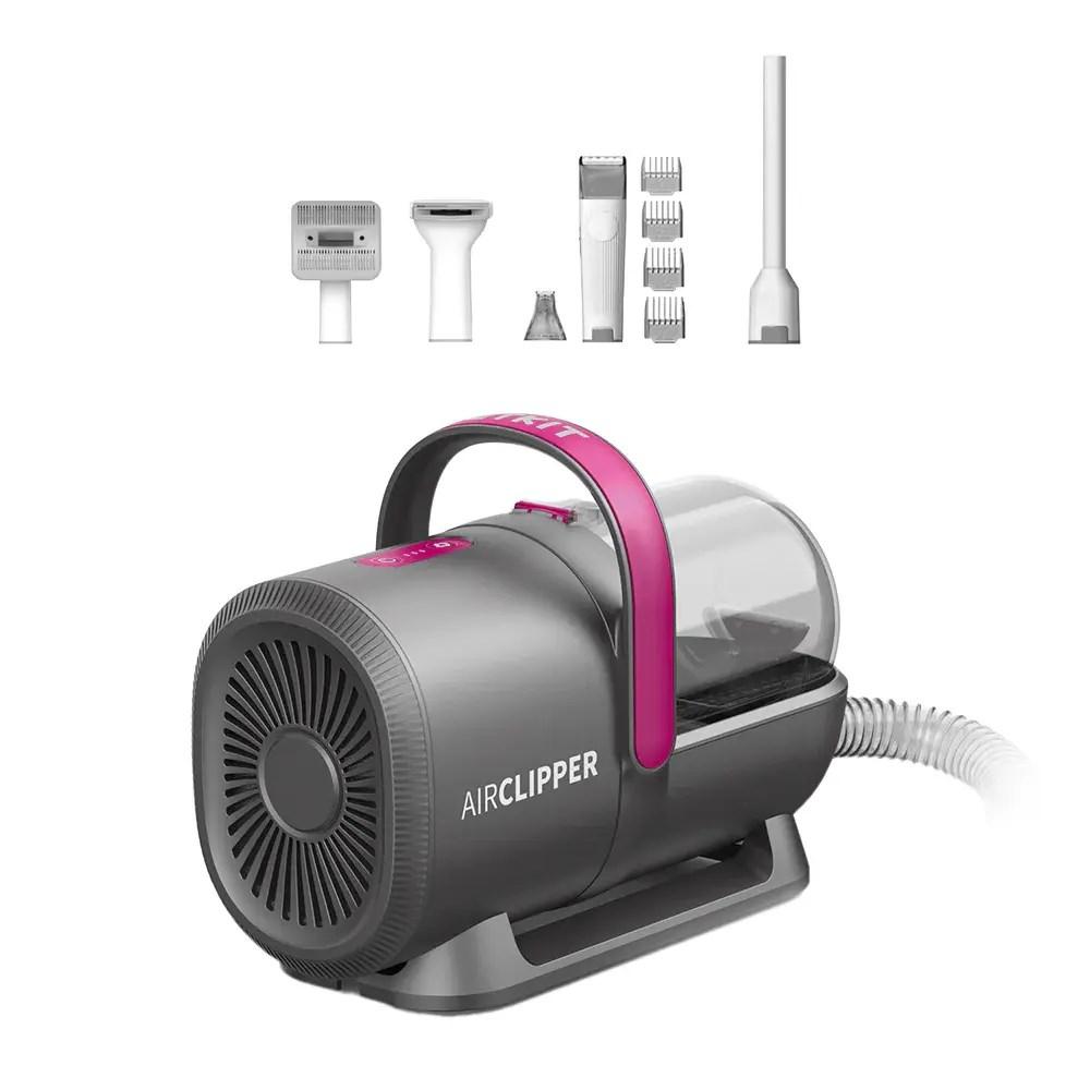 PETKIT AirClipper 5‑i‑1 dyrehårsstøvsuger med trimmer - til kat og hund, lilla/sort