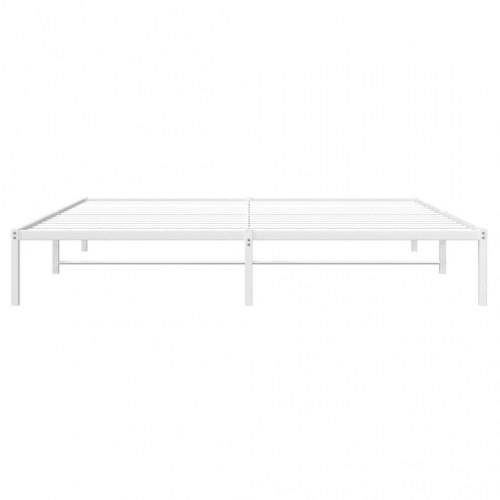 Sengeramme i metal 200 x 200 cm - hvid