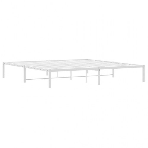 Sengeramme i metal 200 x 200 cm - hvid