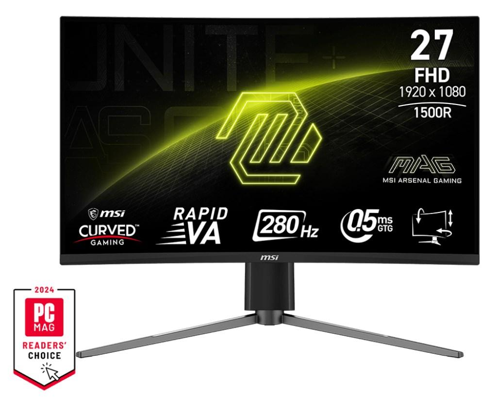 MSI MAG 276CPXF 27" buet gaming-skærm - Full HD, 280 Hz, Rapid VA billede