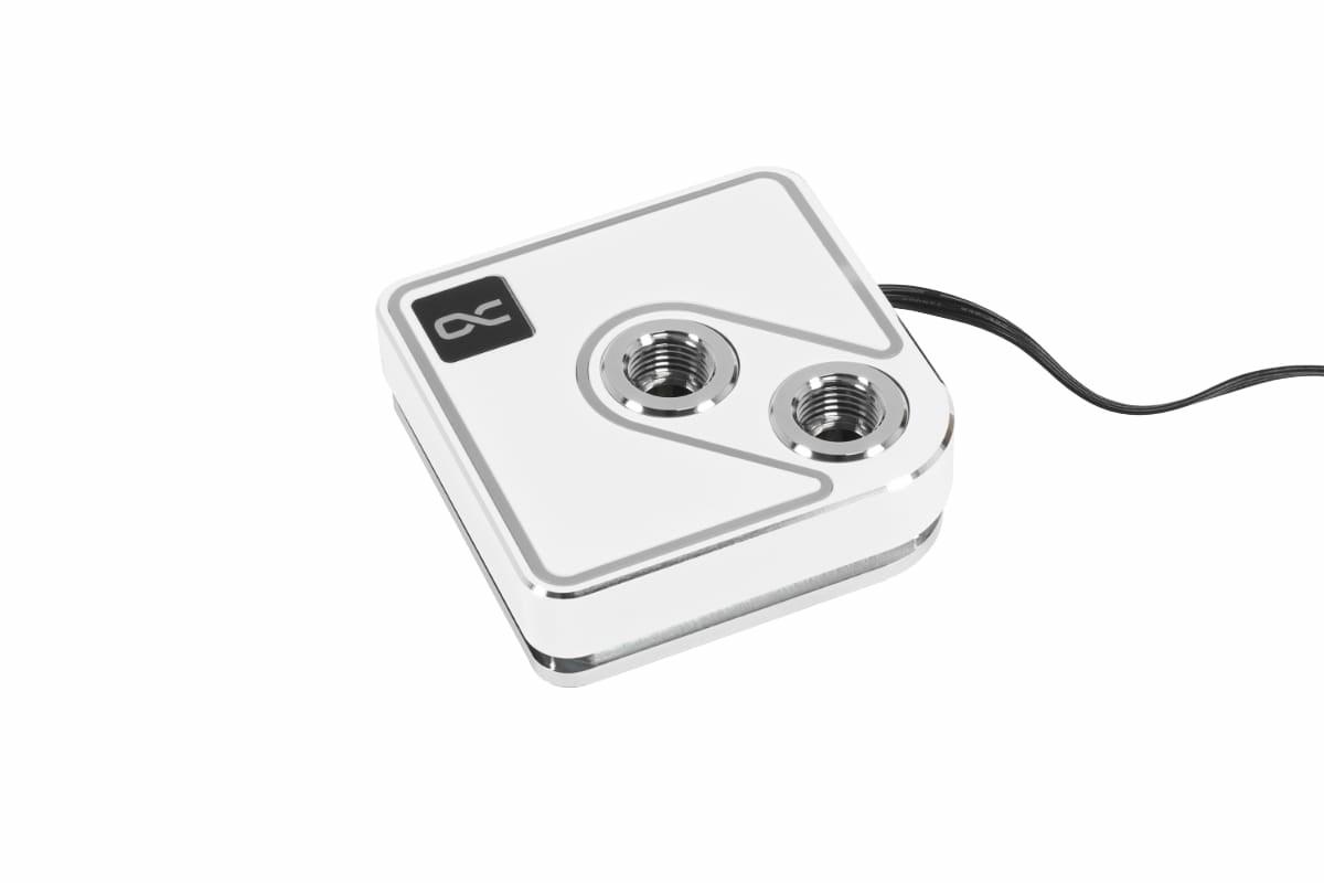 Alphacool Core 1 Aurora CPU-vandblokering til flydende kølesystem 1-pack Hvid