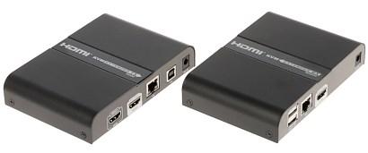 Signal HDMI + USB extender - HDMI+USB-EX-100-4K-V2