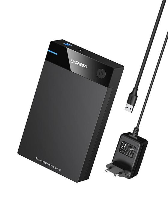 Ugreen 50422 HDD/SSD-kabinet 2,5"/3,5" - USB 3.2 Gen 1 (sort) billede