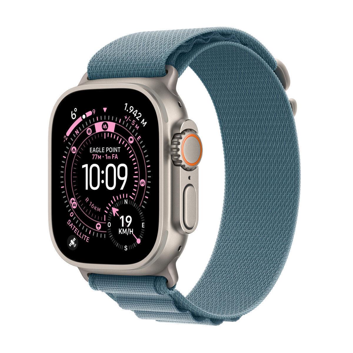 Apple Watch Ultra 3 49 mm - titanium/grå med blå Alpine Loop