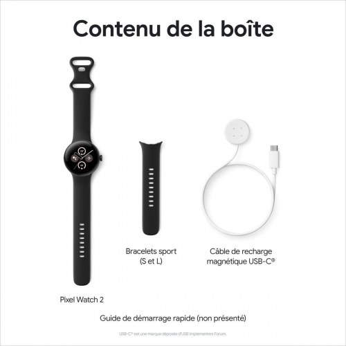 Google Pixel Watch 2 - 41 mm smartwatch, sort