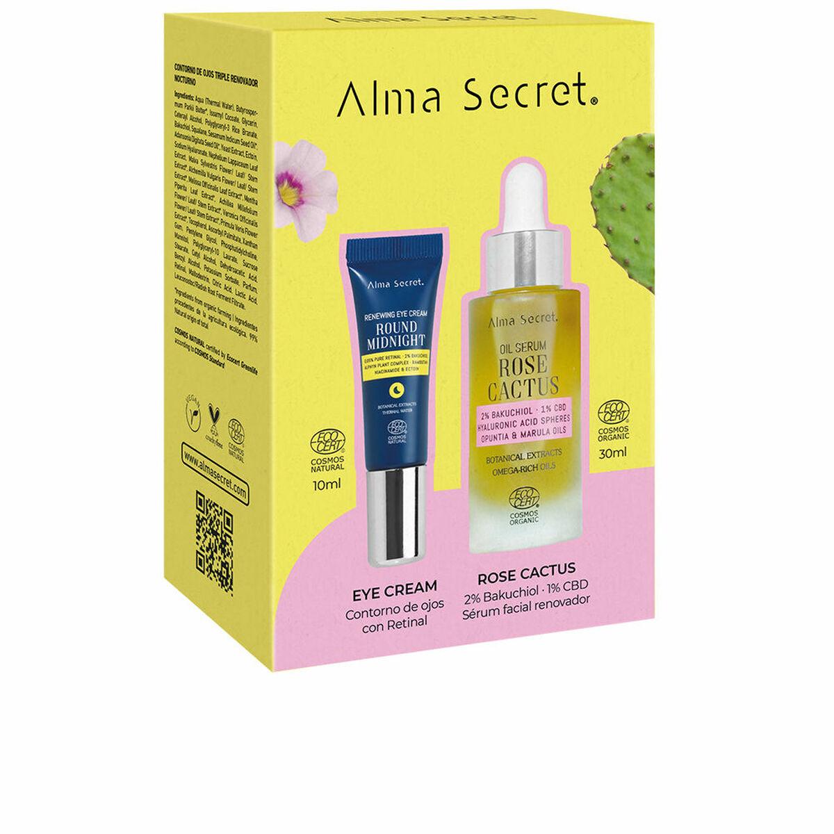 Alma Secret ansigtssæt - Eye Cream & Rose Cactus Serum, 10 ml + 30 ml (2 dele)