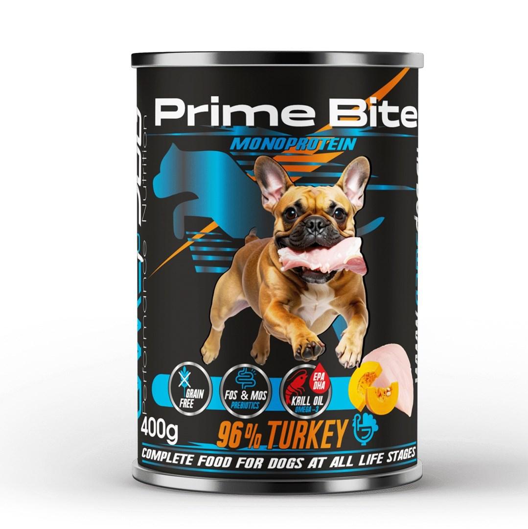 GAME DOG Prime Bite Monoprotein – kalkun med græskar vådfoder til hund – 400 g