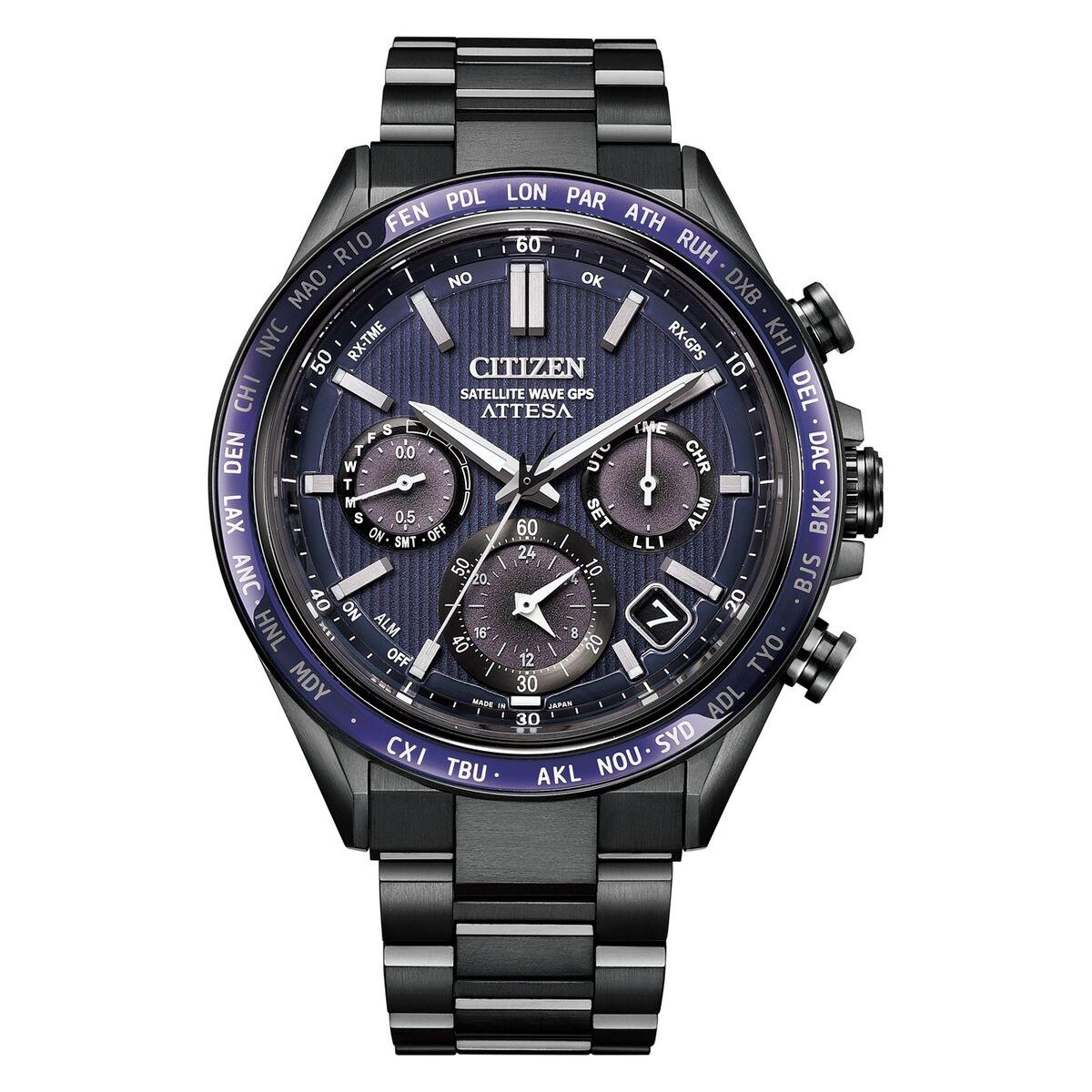Citizen Attesa Titanium herreur - sort, Ø 44,5 mm